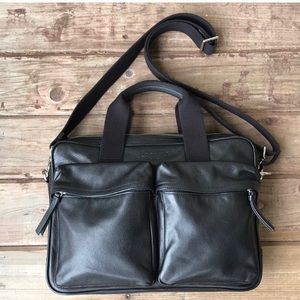 Coach Black Leather Briefcase